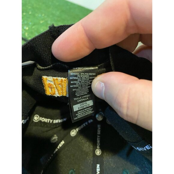 Green Bay Packers hat cap fitted one size OSFA gray green '47 lightweight mens - Picture 9 of 9